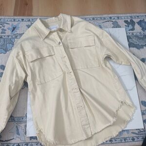 Celebrity Pink Cream Jean Jacket